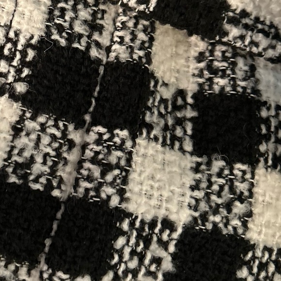 Ann Taylor belted buffalo plaid tweed car coat - Picture 9 of 9